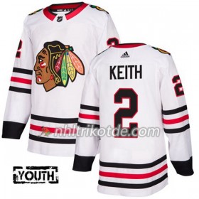 Chicago Blackhawks Trikot Duncan Keith 2 Adidas 2017-2018 Weiß Authentic - Kinder